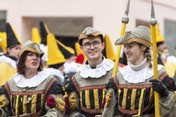 Rottweiler Fasnet 2020, Narrensprung mit Landsknechten